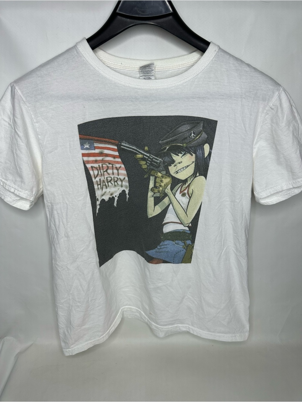 Gorillaz Dirty Harry Noodle T Shirt Large White Gildan Softstyle Band Graphic